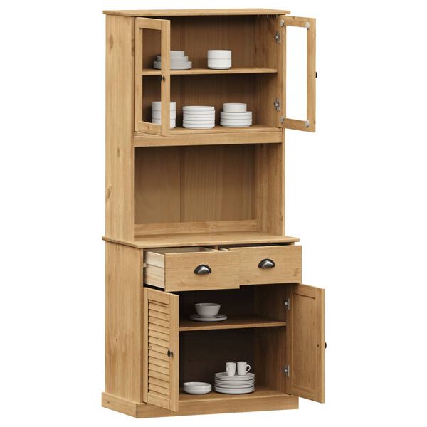 vidaXL Highboard VIGO 78x40x175 cm heltre furu