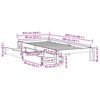 vidaXL Sengeramme med skuffer voksbrun 90x200 cm heltre furu
