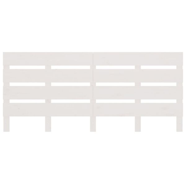 vidaXL Sengegavl hvit 135x3x80 cm heltre furu