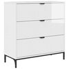 vidaXL Serviesskap H&oslash;yglanset hvit 79,5 x 33 x 82 cm Konstruert tre