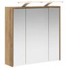 vidaXL Baderomsspeilskap Kunstnerisk Eik 63,5 x 16 x 62,5 cm