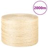 vidaXL Tau 100% sisal 3 mm 2000 m