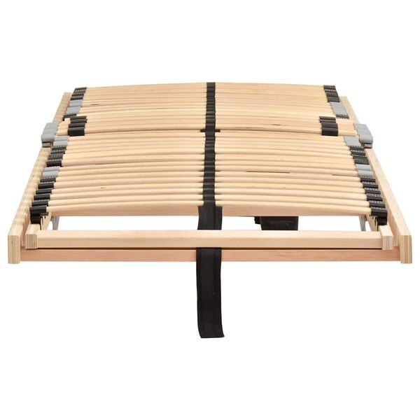 vidaXL Lamelbunn Brun 100 x 190 cm Massiv bøketre