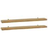 vidaXL Vegghyller 2 stk 110x15x4 cm heltre teak