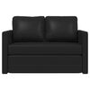 vidaXL Sammenleggbar Sofa seng Svart 112 x 60 x 55 cm PVC