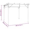 vidaXL Pergola med uttrekkbart tak antrasitt 3x3 m stål 180 g/m²