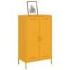 vidaXL Highboard sennepsgul 68x39x113 cm stål