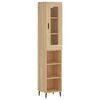vidaXL Highboard sonoma eik 34,5x34x180 cm konstruert tre
