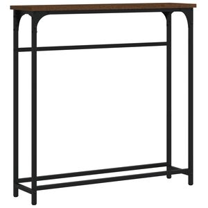 vidaXL Konsollbord r&oslash;kt eik 75x19,5x75 cm konstruert tre
