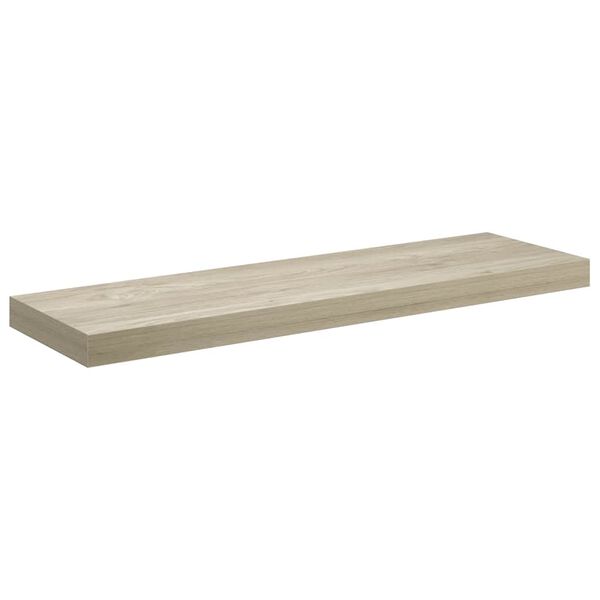vidaXL Flytende vegghylle eik 80x23,5x3,8 cm MDF