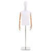 vidaXL Justerbar mannekeng 170-218 cm med base Mann PP Hvit