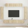 vidaXL TV-skap 8 pcs Sonoma eik