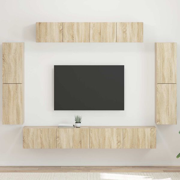 vidaXL TV-skap 8 pcs Sonoma eik