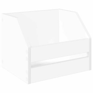 vidaXL Vinylalbum Boks Hvit 38 x 30 x 29 cm Konstruert tre