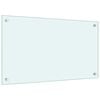 vidaXL Kj&oslash;kkenplate hvit 70x40 cm herdet glass