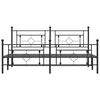 vidaXL Sengeramme i metall uten madrass med fotgavl svart 180x200 cm