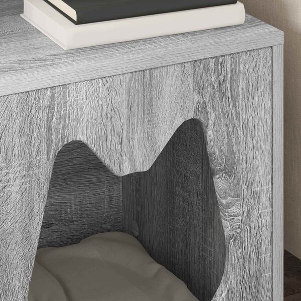 vidaXL Katt Hus Gr&aring; Sonoma 42,5 x 40 x 53,5 cm Konstruert tre