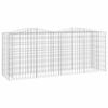vidaXL Buet gabion h&oslash;ybed 200x50x100 cm galvanisert jern