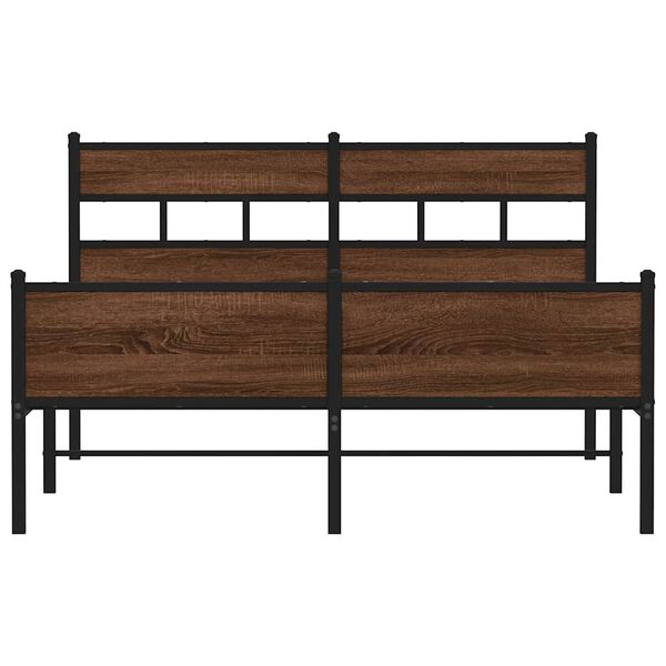 vidaXL Sengeramme uten madrass brun eik 140x190 cm konstruert tre