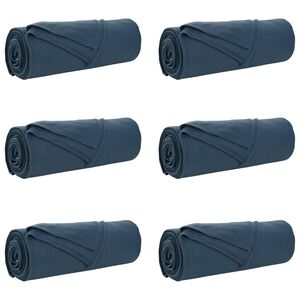 vidaXL Kastepledd 6 stk. Marinebl&aring; 350 x 270 cm 8.09 kg Fleece