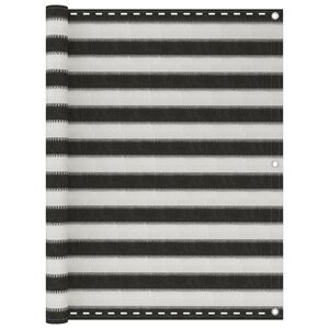 vidaXL Balkongskjerm HDPE 120x500 cm antrasitt og hvit