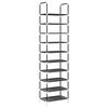 vidaXL Skostativ 10-lags svart 44x28x180 cm ikke-vevd stoff