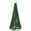 vidaXL LED-glitterjuletre med fot EKENAS 180 cm 220 LED-lys Flerfarget