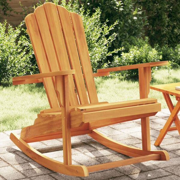 vidaXL Adirondack gyngestol for hage heltre teak