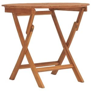 vidaXL Sammenleggbart hagebord &Oslash; 85x75 cm heltre teak