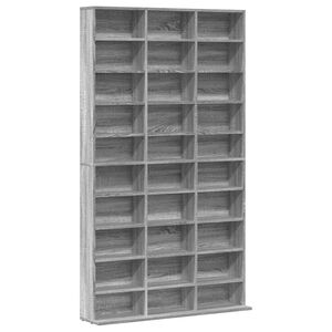 vidaXL CD-skap gr&aring; sonoma 102x23x177,5 cm konstruert tre
