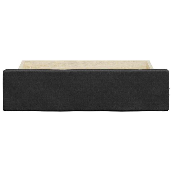 vidaXL Sengeskuffer 2 stk svart konstruert tre og stoff