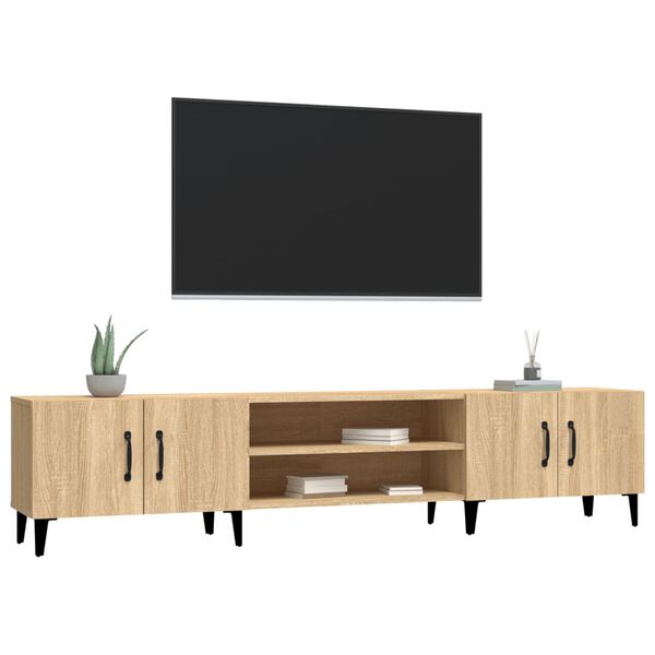 vidaXL TV-skap Sonoma eik 180x31,5x40 cm konstruert tre