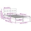vidaXL Sengestamme med hodegjerde Brun 120 x 190 cm Massivt furutre