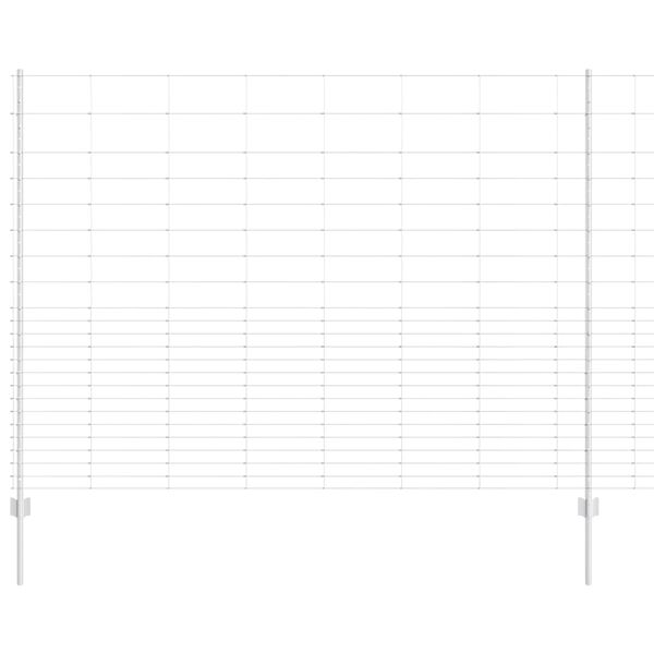 vidaXL Gjerde med stolpe s&oslash;lv 1,6 x 25 m St&aring;l
