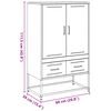 vidaXL Highboard svart 68x39x111,5 cm stål