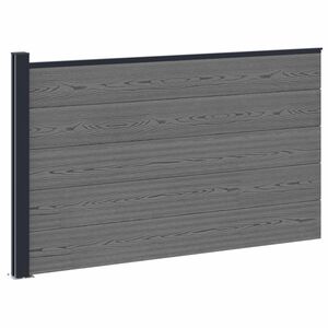 vidaXL Gjerdeplate WPC og Aluminium Gr&aring;
