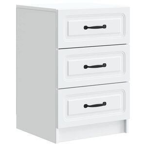 vidaXL Nattbordskap med skuff Hvit 43 x 41 x 63,5 cm Konstruert tre