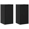 vidaXL Veggskap 2 stk svart 30x30x60 cm heltre furu