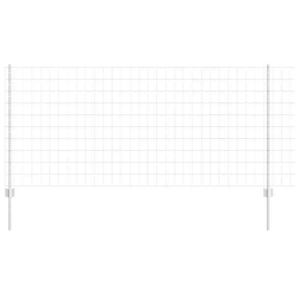 vidaXL Gjerde med stolpe s&oslash;lv 1 x 25 m St&aring;l