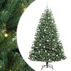 vidaXL Kunstig sammensatt juletre Gr&oslash;nn 210 cm PVC og metall