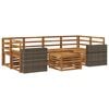 vidaXL Utend&oslash;rs sofa-sett 7 pcs Naturlig Solid akasietre