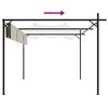 vidaXL Pergola med uttrekkbar tak kremhvit 295x292x230 cm
