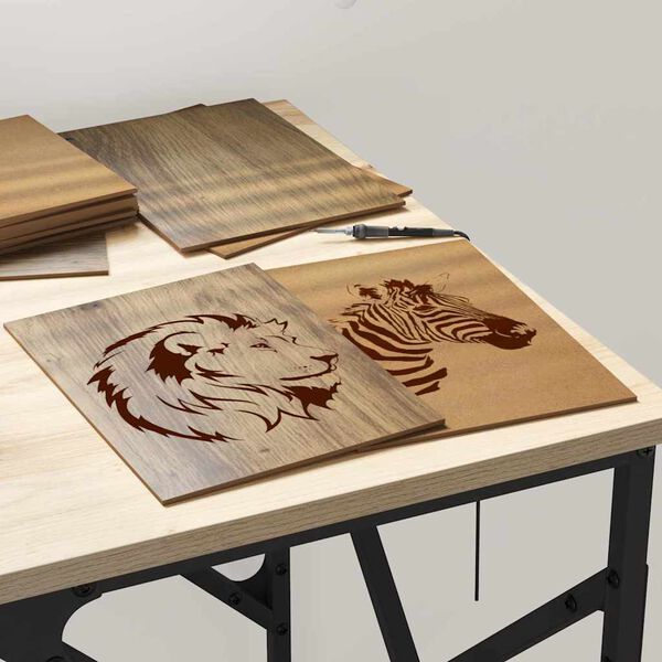 vidaXL Dekorpaneler 12 pcs artisan eik 15 x 21 x 0.3 cm Konstruert tre