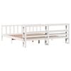 vidaXL Sengeramme med madrass hvit 200x200 cm heltre furu