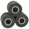 vidaXL Slipe ruller 3 pcs Svart 12 x 12 x 10 cm Syntetisk fiber