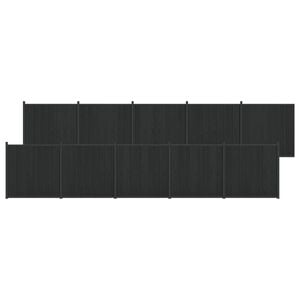 vidaXL Gjerdeplate 10 pcs WPC og Aluminium Svart