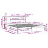 vidaXL Seng med bokhylle uten madrass hvit 180x200 cm heltre furu