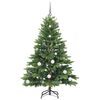 vidaXL Kunstig juletre med 150 LED med stativ gr&oslash;nn 150 cm PE og PVC