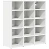 vidaXL Sko Skap 77,5 x 30 x 83,5 cm Konstruert tre Hvit