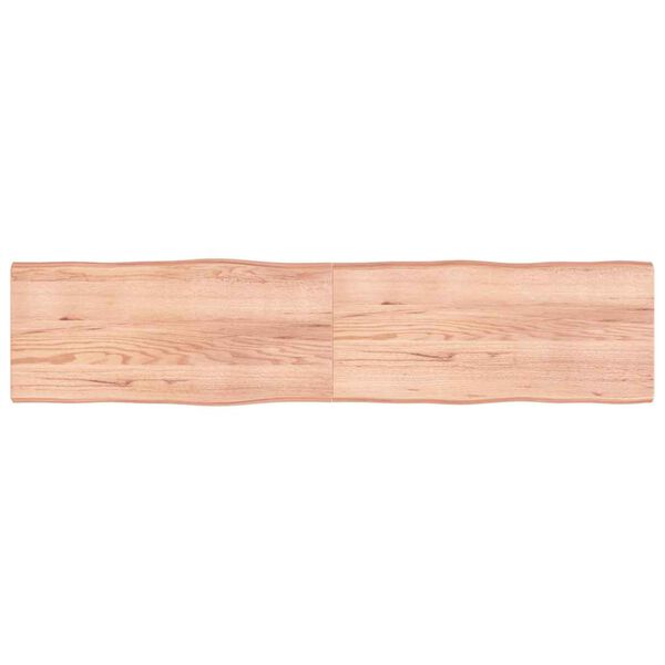 vidaXL Bordplate lysebrun 220x50x(2-6)cm behandlet heltre naturlig